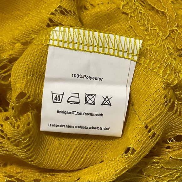 NWT Hotouch Lace Patchwork Floral Pattern Overlay Top V-neck Loose Short Sleeves - Picture 8 of 16